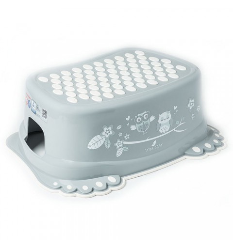 Tega Baby Sowa - podnóżek antypoślizgowy | Szary